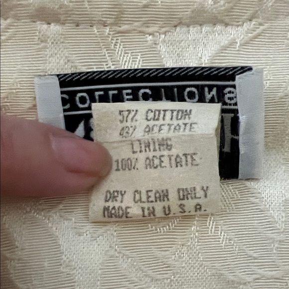 Vintage Nah Nah Collections Cream Lace Blouse Jacket Scalloped Collar 80s - Picture 4 of 6